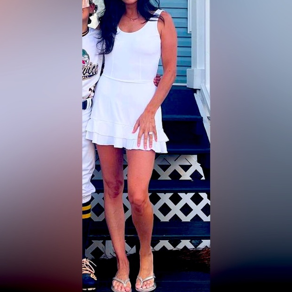 XS Joylab Ruffle White Athletic Dress